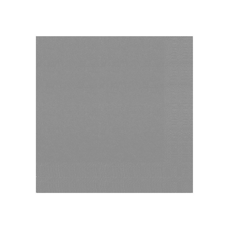 Serviettes Duni 33x33 - 3 plis - Gris - 125 pcs